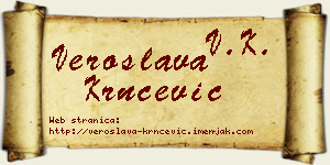 Veroslava Krnčević vizit kartica